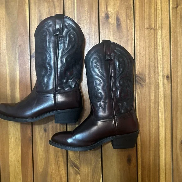 Men's Dark Brown Western Boots - Picture 2 of 6